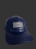 Revenge Flag Leather Dad Hat (Navy)
